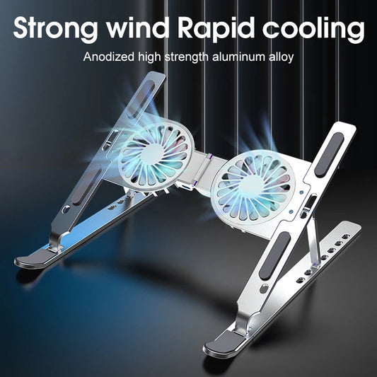 Laptop Stand Aluminum Alloy Folding Air-cooled Heat Dissipation Increased Storage Stand